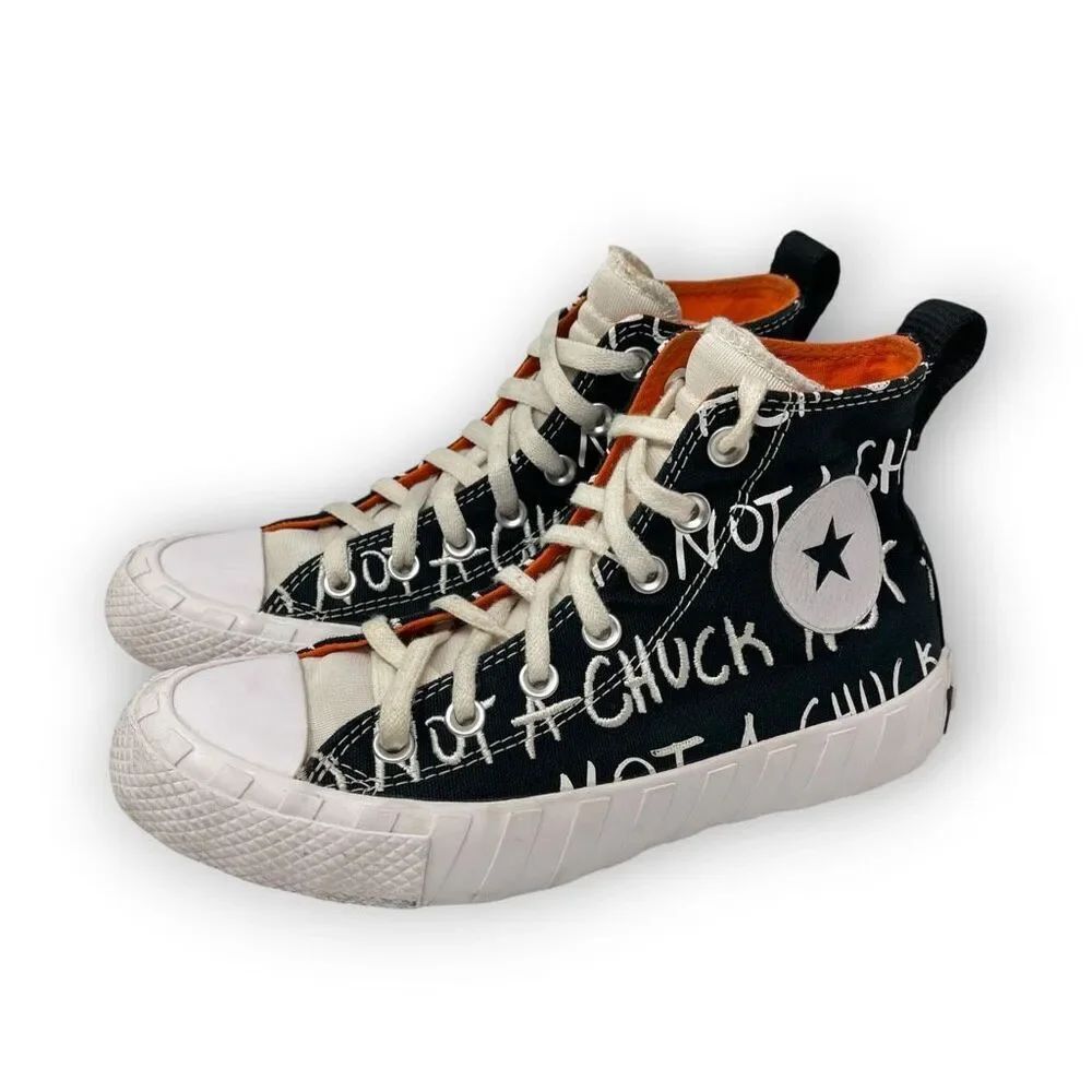 Converse UNT1TL3D High Not A Chuck 2019 Sneakers Black White Youth Size 5